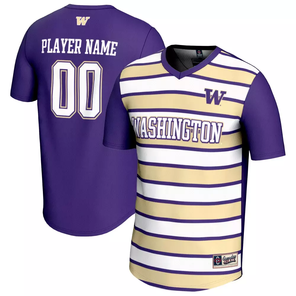 washington huskies gameday greats unisex men s soccer nil pick a player fashion jersey purple