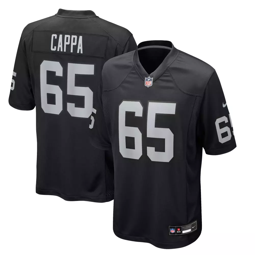 alex cappa las vegas raiders nike team game jersey black