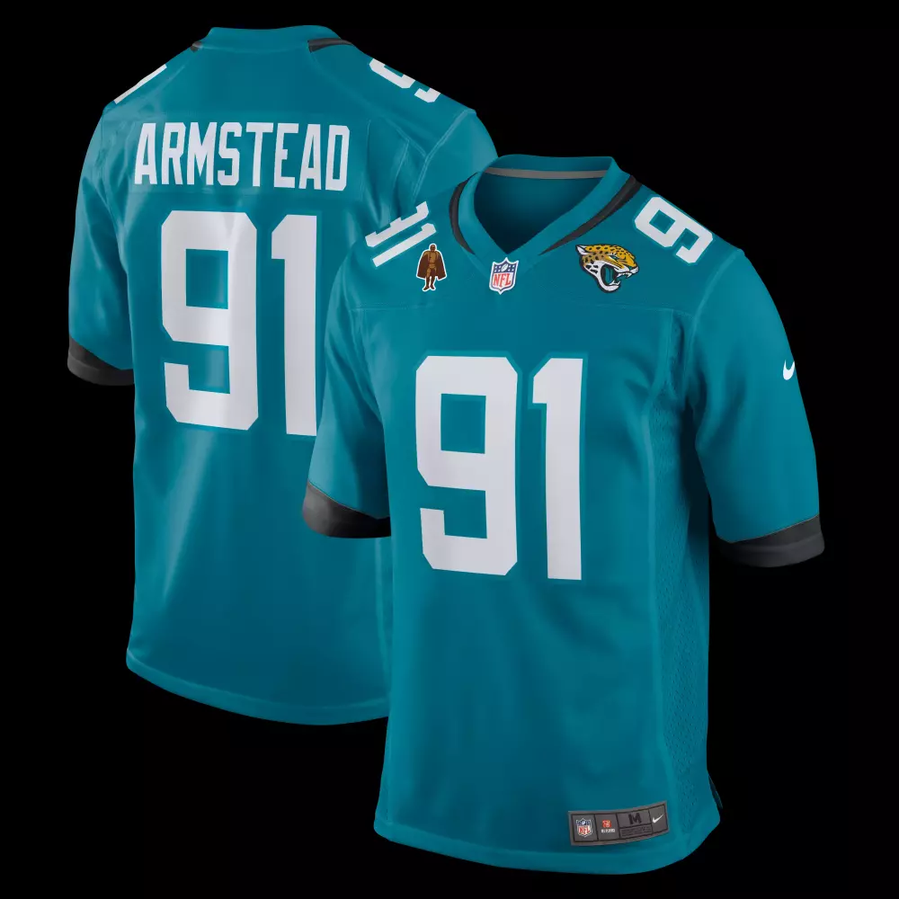 arik armstead jacksonville jaguars nike team walter payton man of the year game jersey teal
