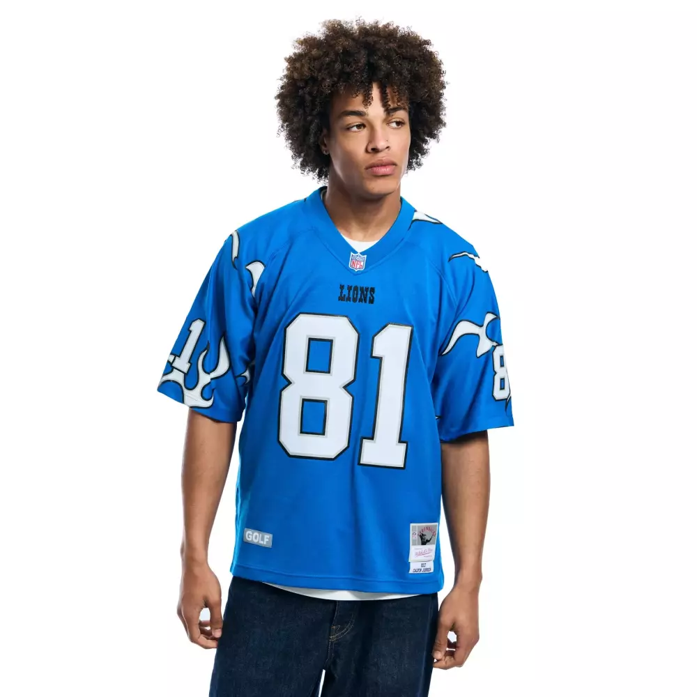 calvin johnson detroit lions mitchell ness x golf wang unisex 2007 legacy fashion jersey blue