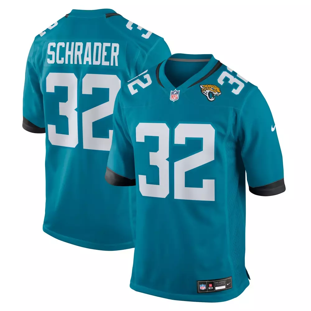 cody schrader jacksonville jaguars nike team game jersey teal