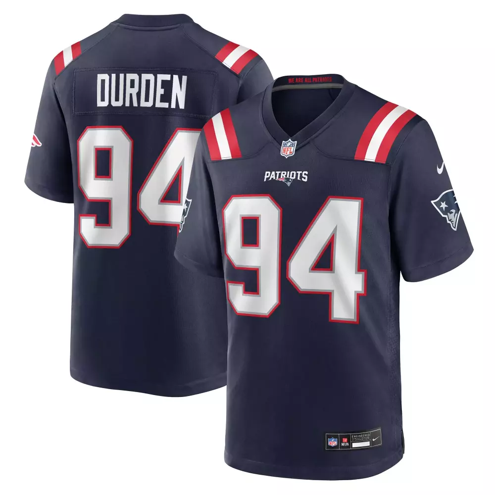 cory durden new england patriots nike team game jersey navy