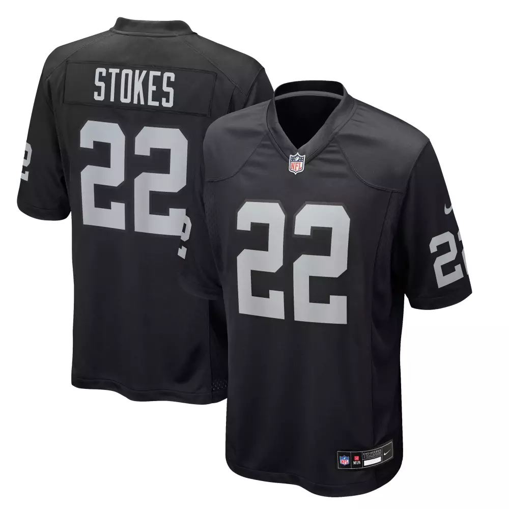 eric stokes las vegas raiders nike team game jersey black