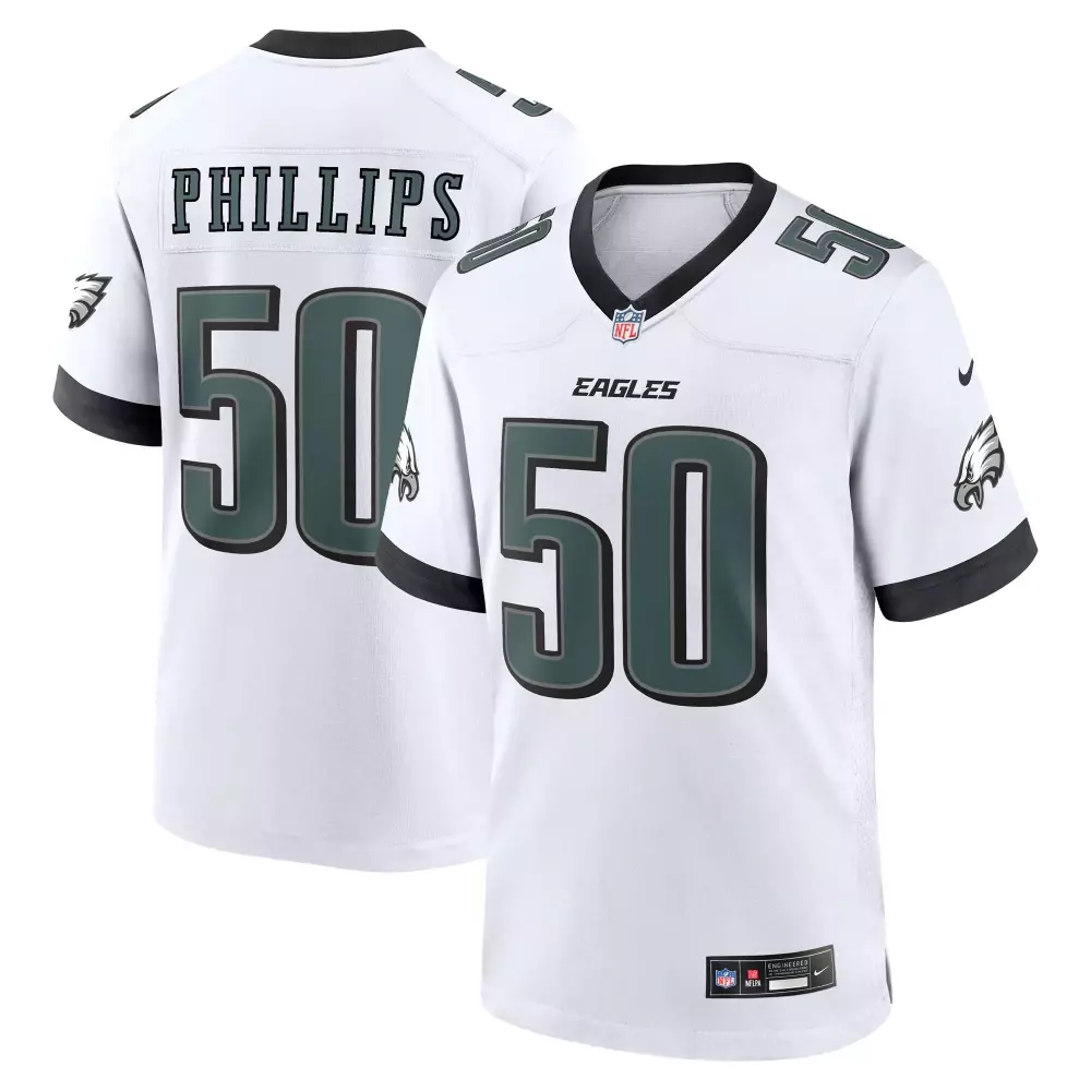 jaelan phillips philadelphia eagles nike game jersey white
