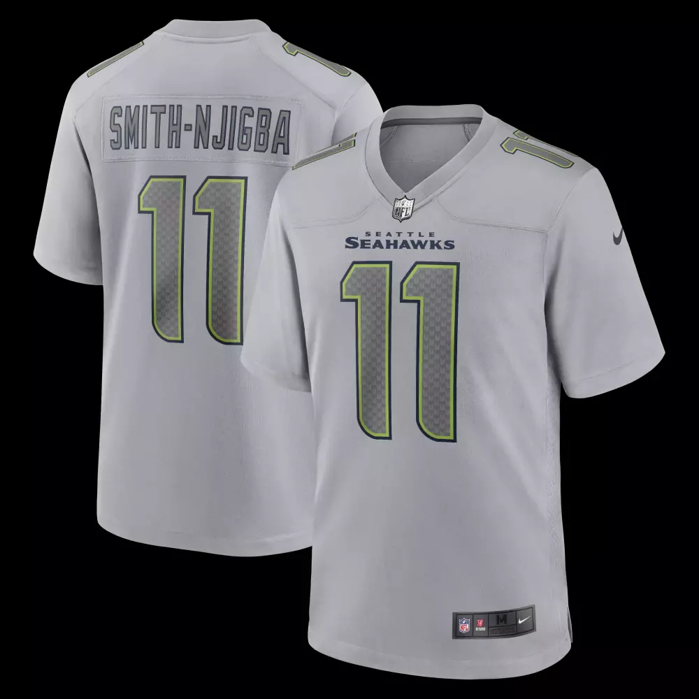 jaxon smith njigba seattle seahawks nike atmosphere fashion game jersey gray