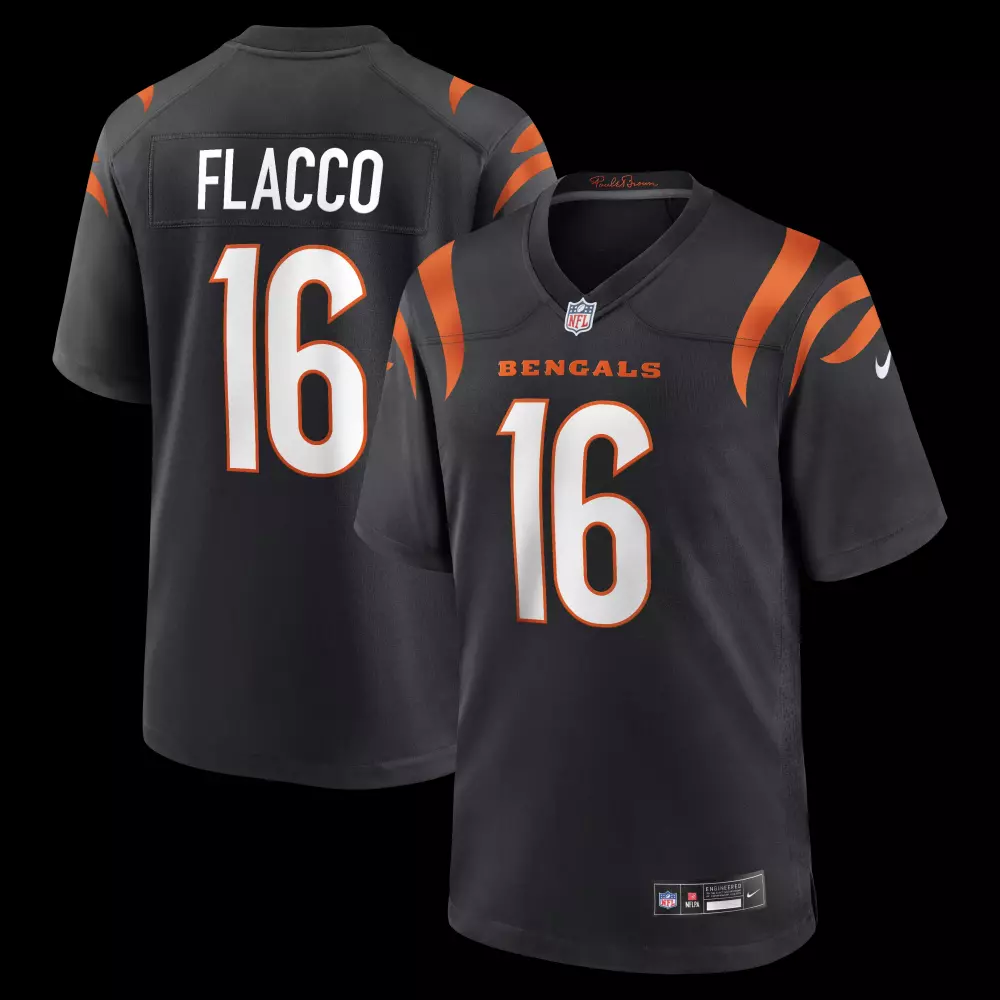 joe flacco cincinnati bengals nike team game jersey black
