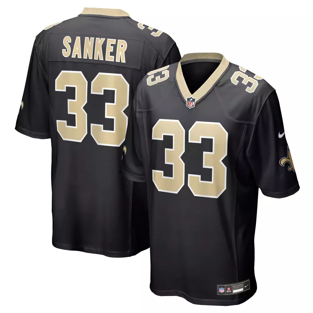 jonas sanker new orleans saints nike team game jersey black