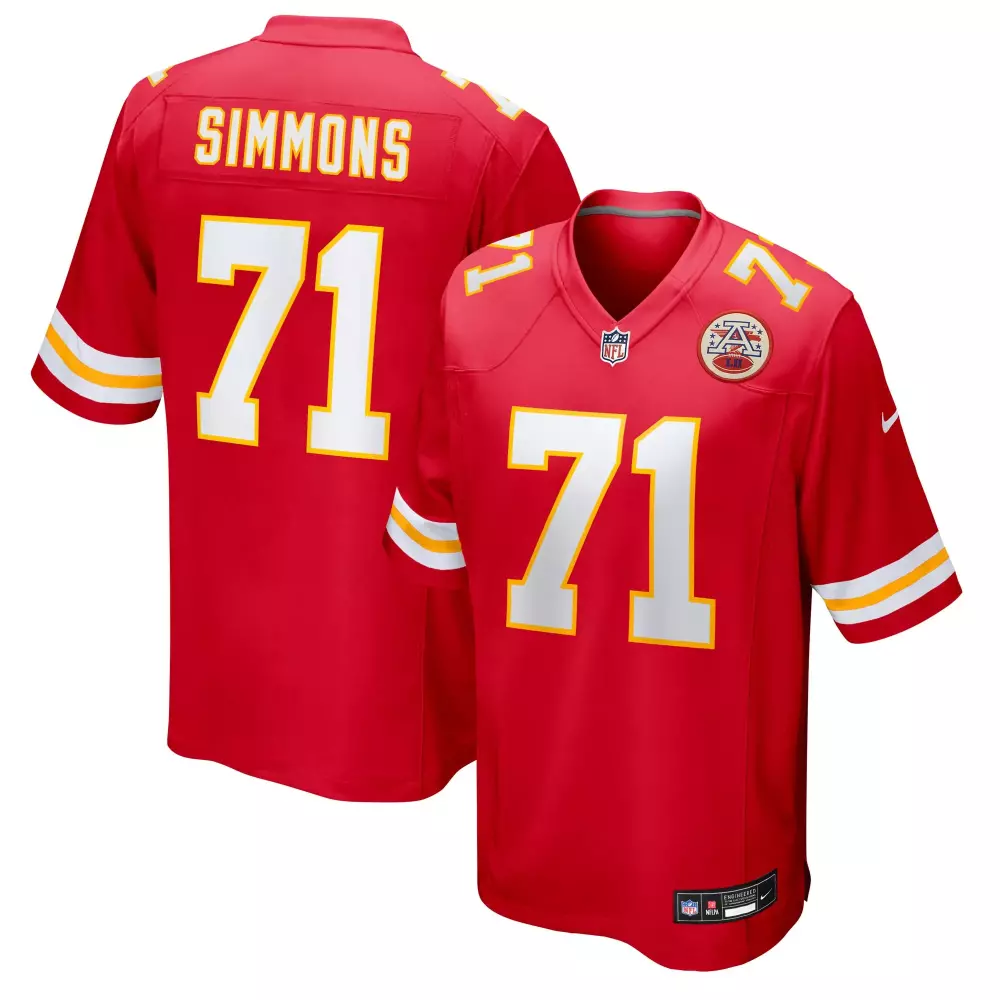 josh simmons kansas city chiefs nike team game jersey red