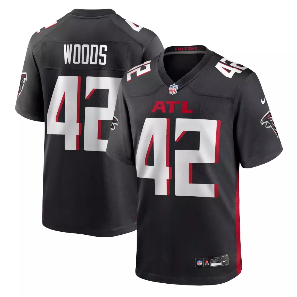 josh woods atlanta falcons nike team game jersey black