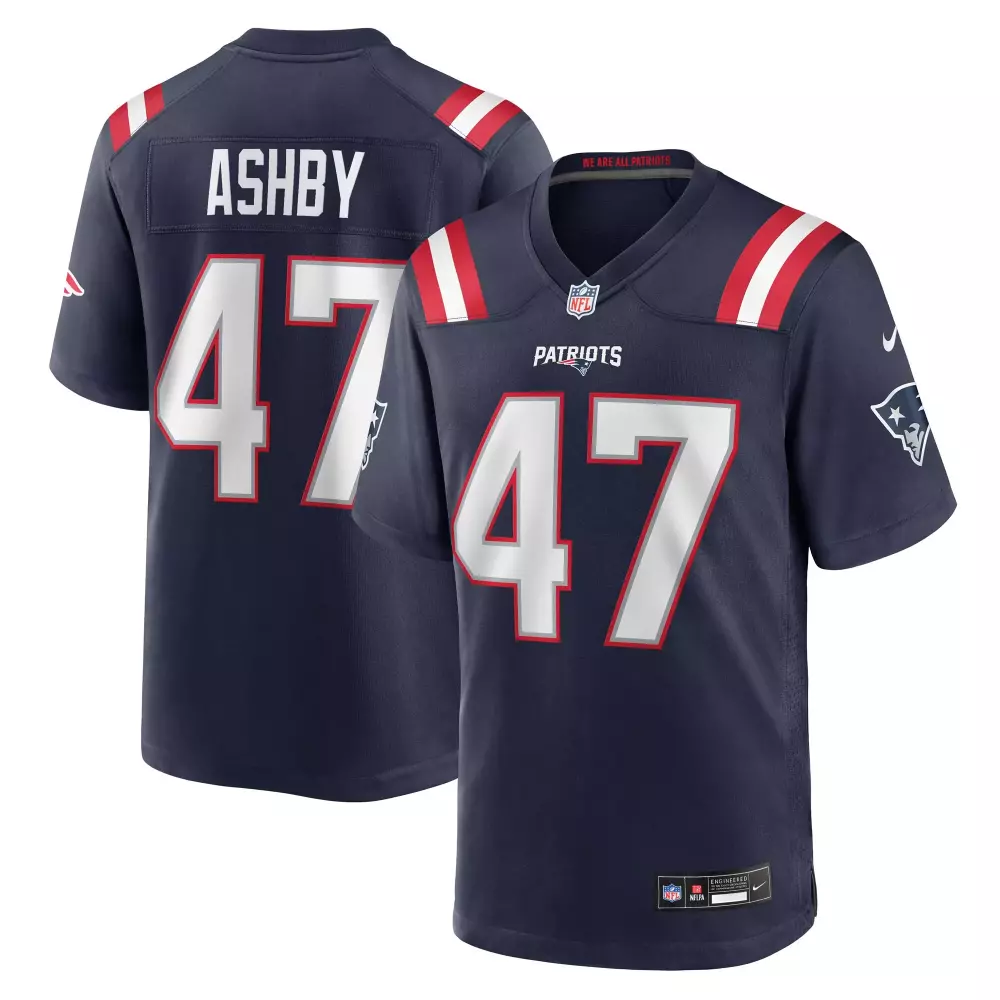 julian ashby new england patriots nike team game jersey navy