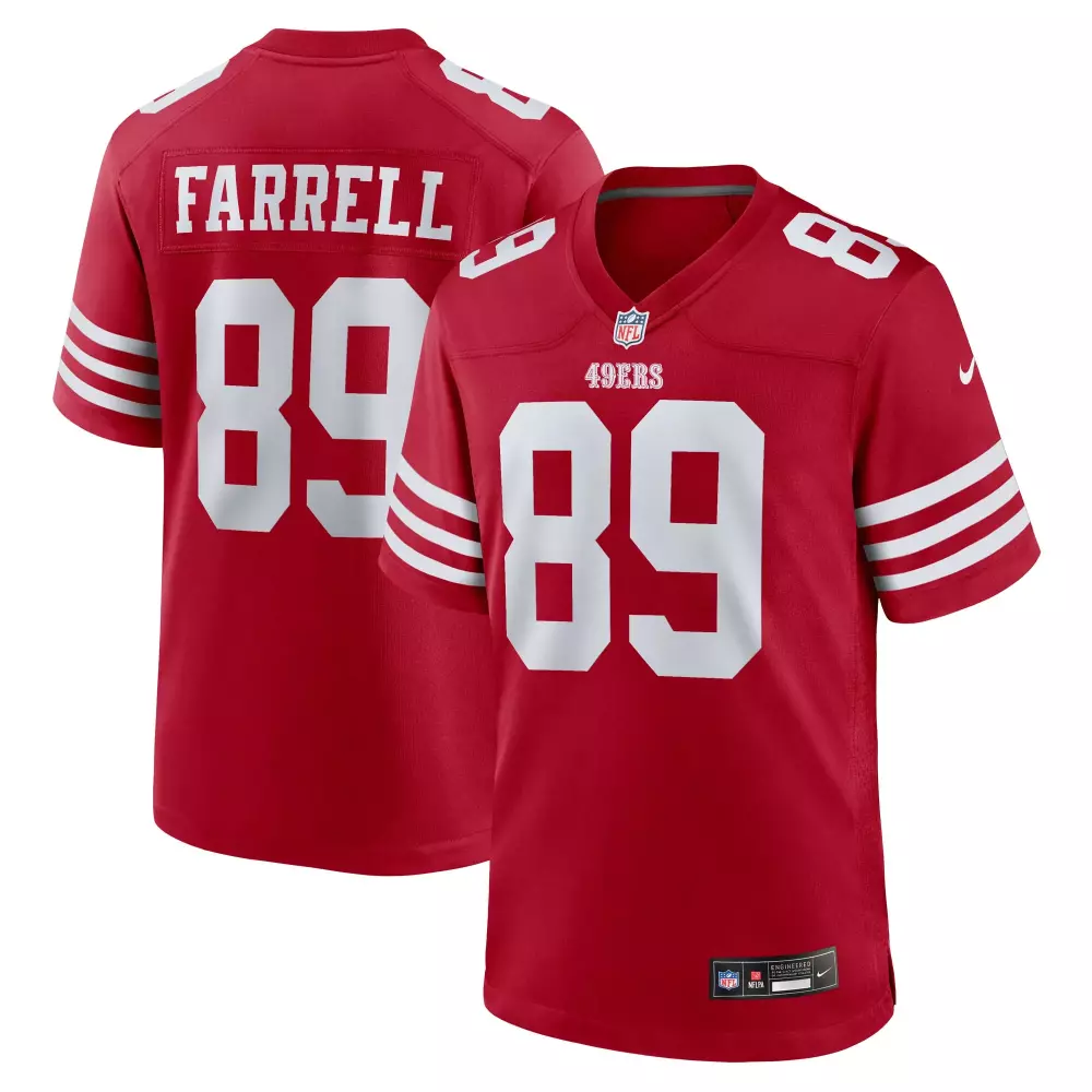 jordan jefferson san francisco 49ers nike team game jersey scarlet