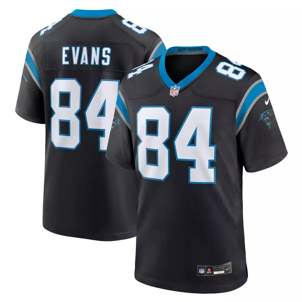 mitchell evans carolina panthers nike team game jersey black