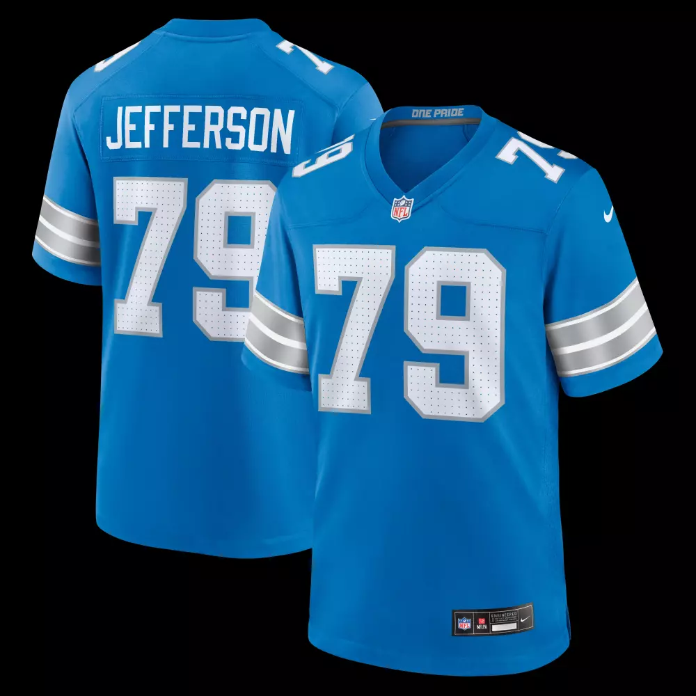 quinton jefferson detroit lions nike team game jersey blue