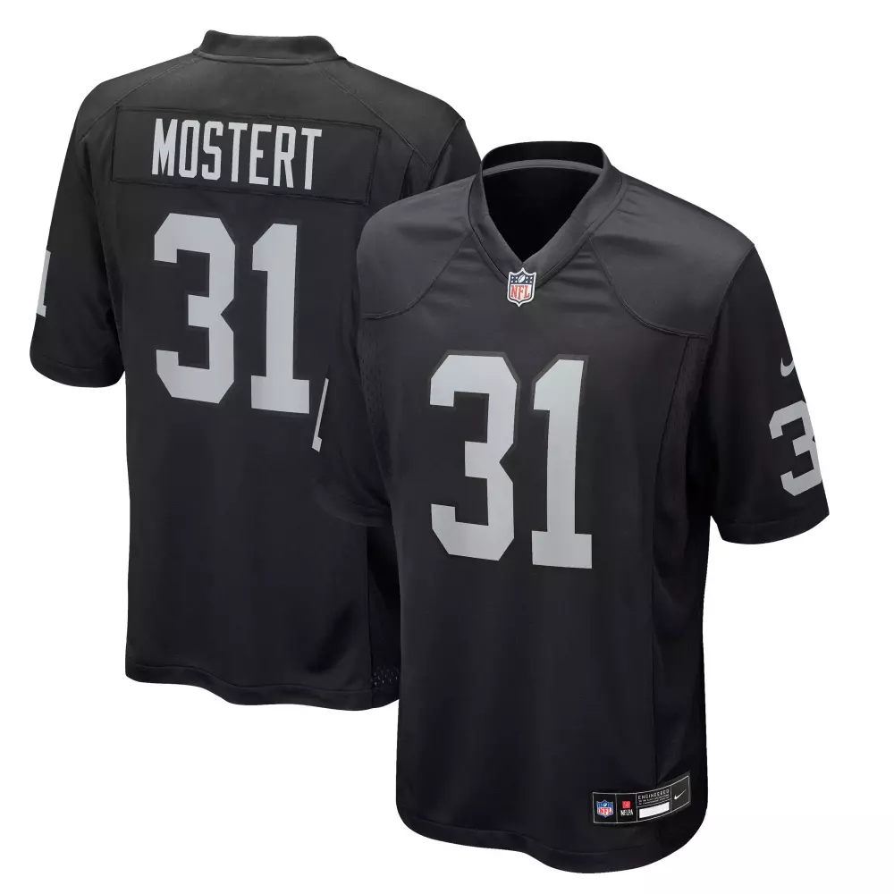 raheem mostert las vegas raiders nike team game jersey black