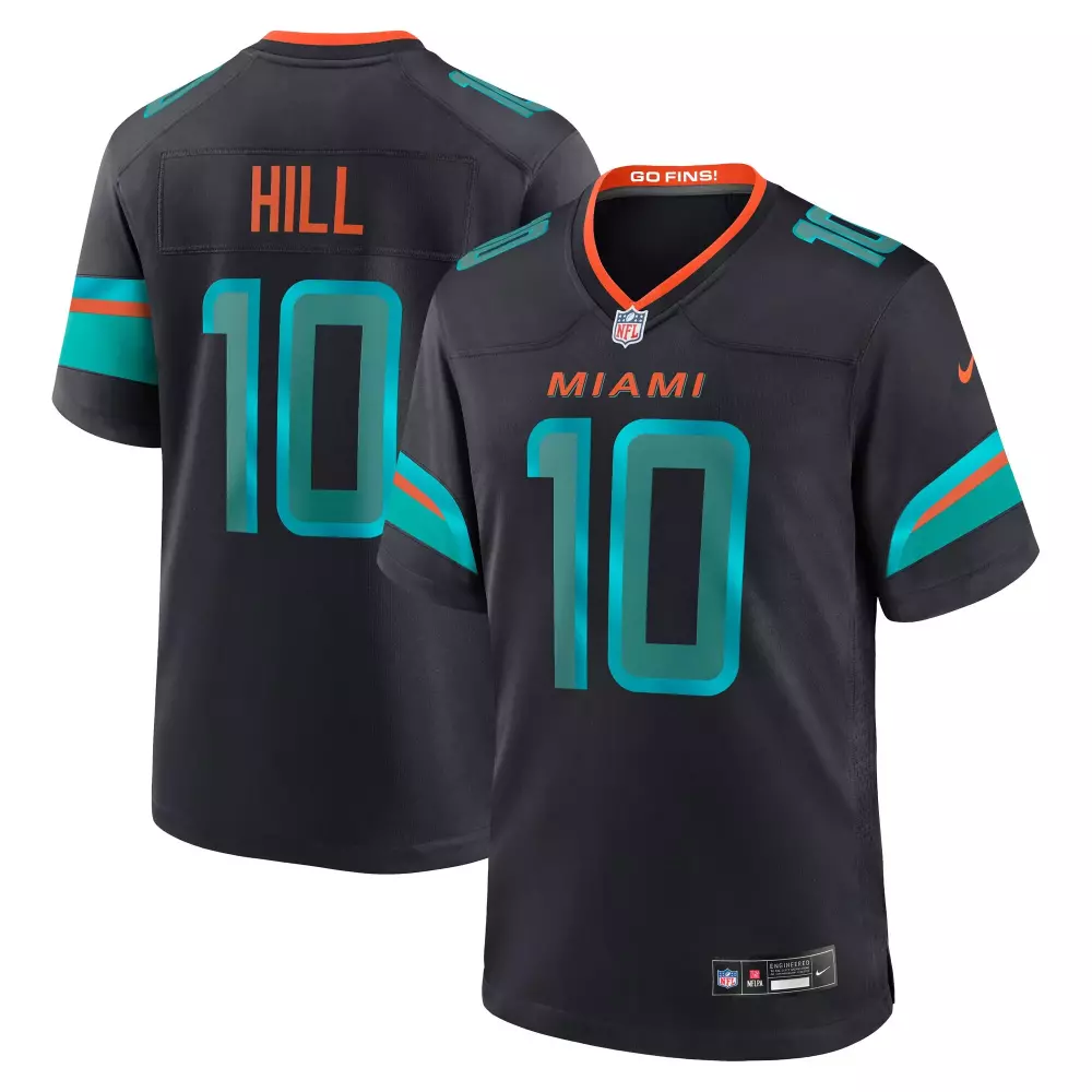 tyreek hill miami dolphins nike 2025 rivalries collection game jersey pitch blue