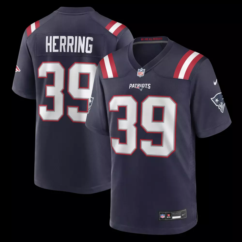 tyron herring new england patriots nike team game jersey navy
