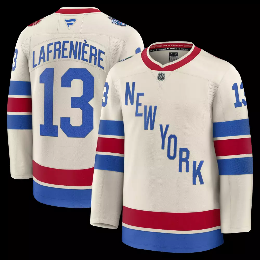alexis lafreniere new york rangers fanatics 2026 nhl winter classic premium jersey beige