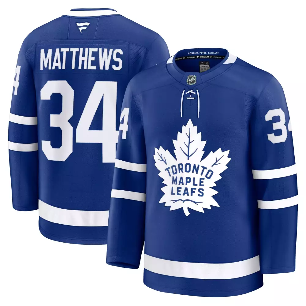 auston matthews toronto maple leafs fanatics home premium jersey blue