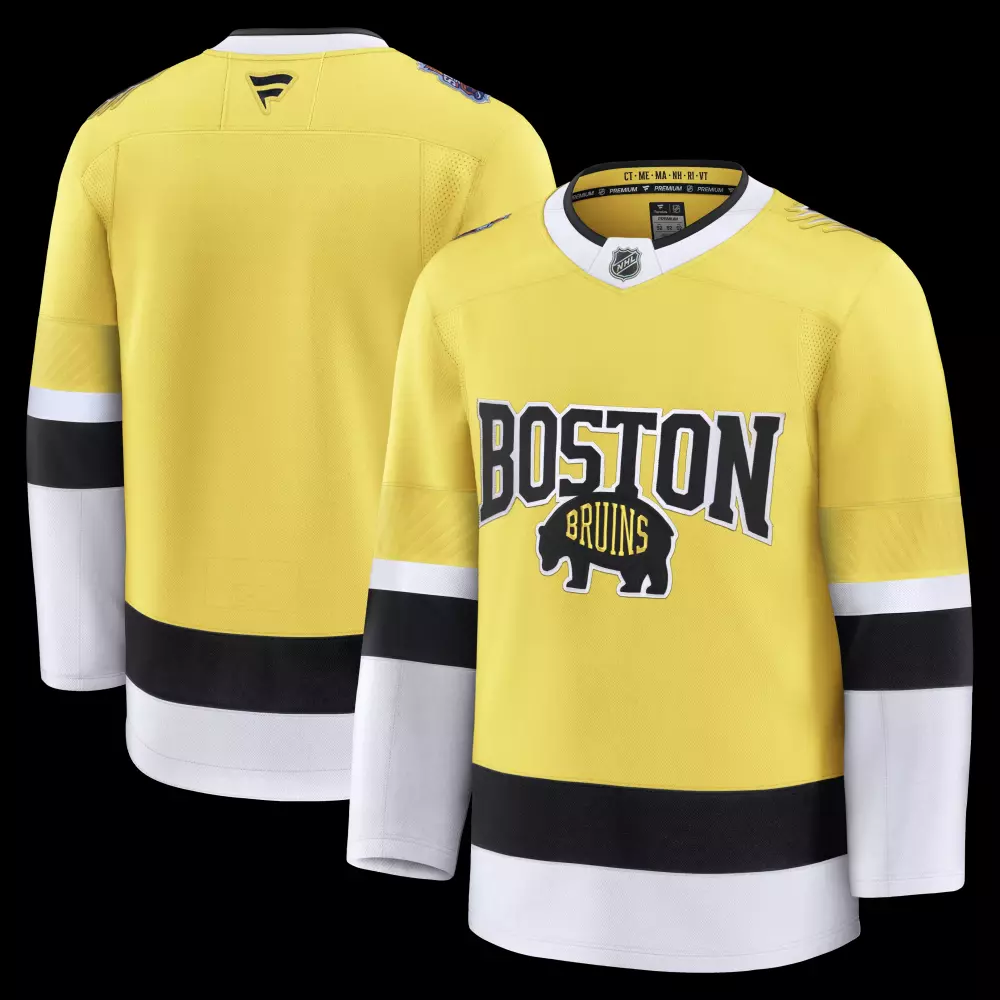 boston bruins fanatics 2026 nhl stadium series premium custom jersey gold