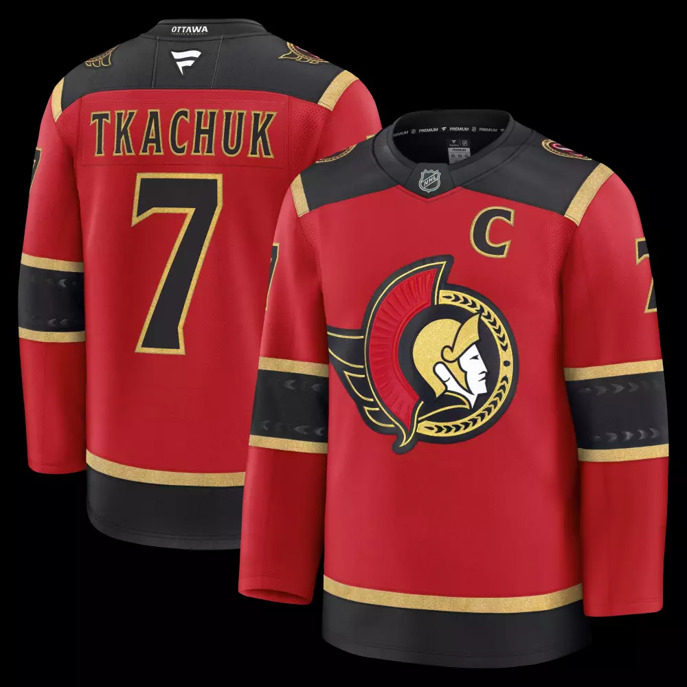 brady tkachuk ottawa senators fanatics alternate premium jersey red