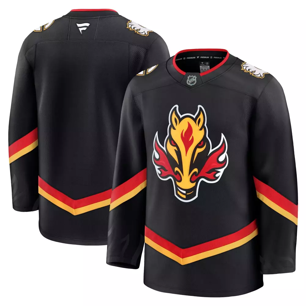 calgary flames fanatics alternate premium jersey black
