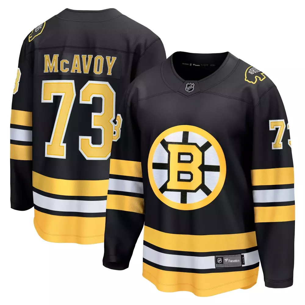 charlie mcavoy boston bruins fanatics home breakaway player jersey black