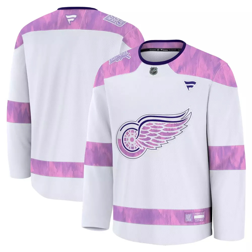 detroit red wings fanatics 2024 hockey fights cancer practice jersey white