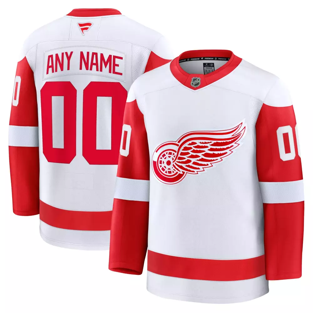 detroit red wings fanatics home premium custom jersey red 1