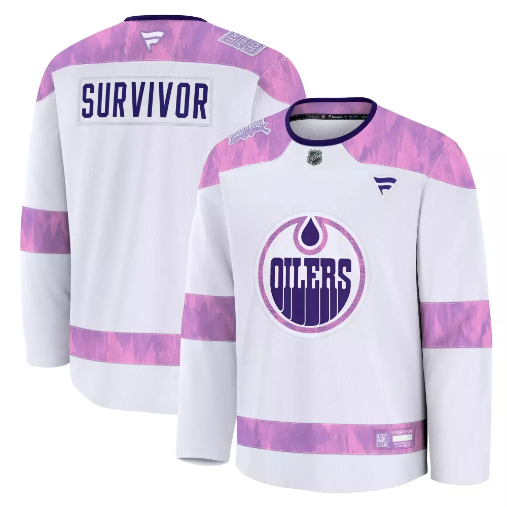 edmonton oilers fanatics hockey fights cancer practice jersey white