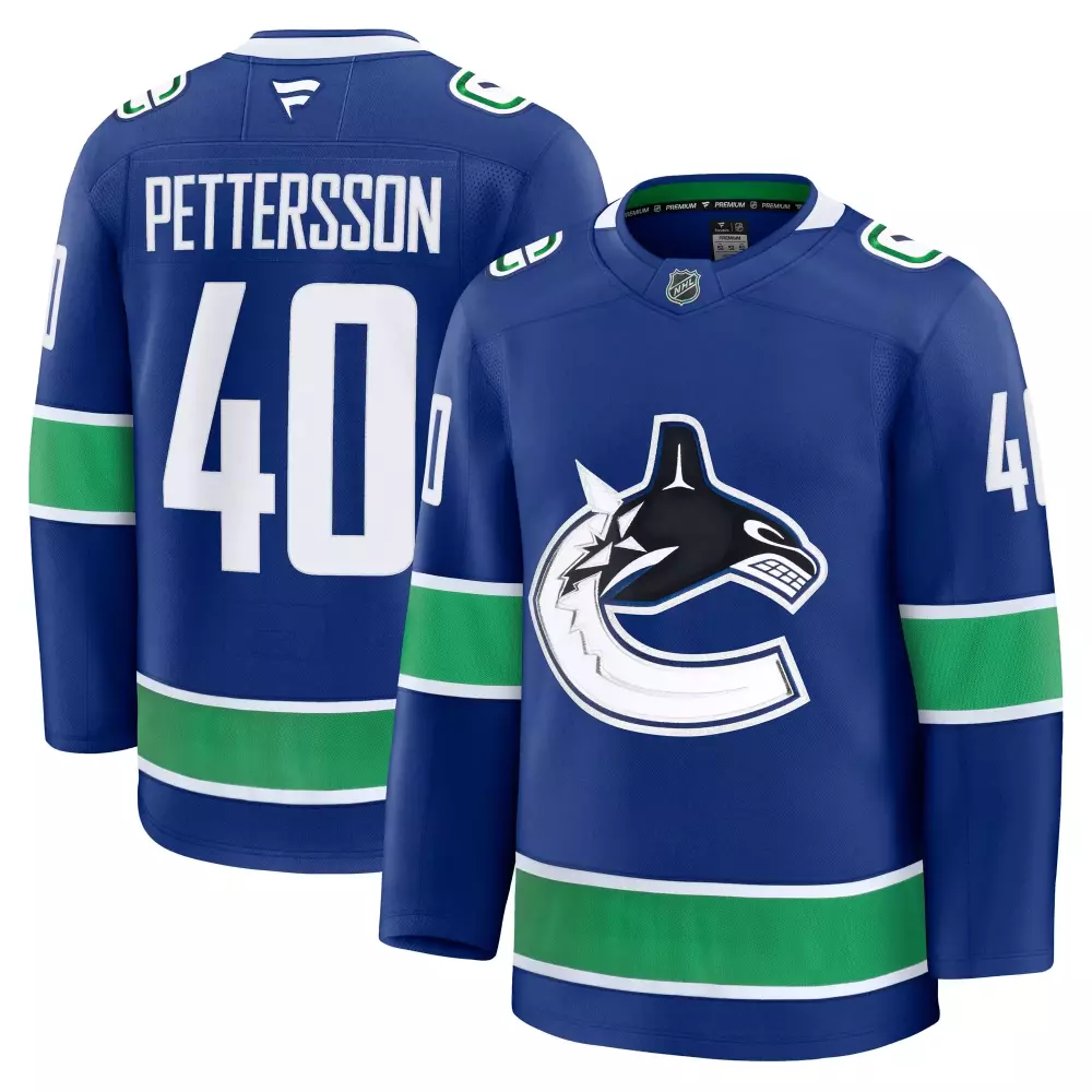 elias pettersson vancouver canucks fanatics alternate premium jersey black