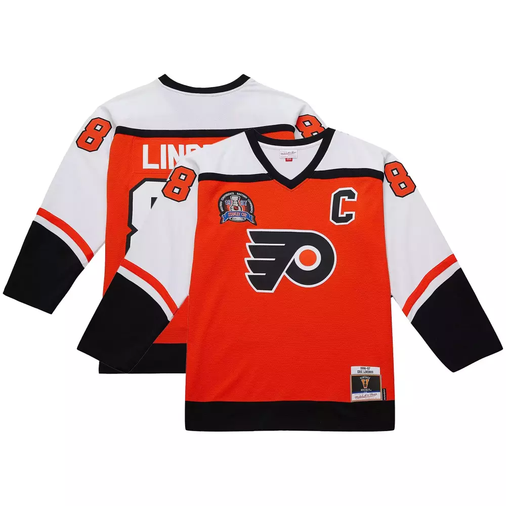 eric lindros philadelphia flyers mitchell ness big tall 1996 97 blue line 2 0 jersey orange