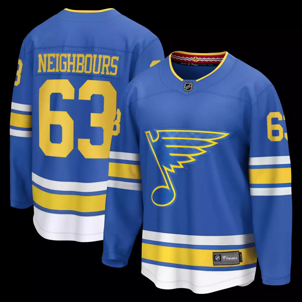 jake neighbours st louis blues fanatics home breakaway jersey blue