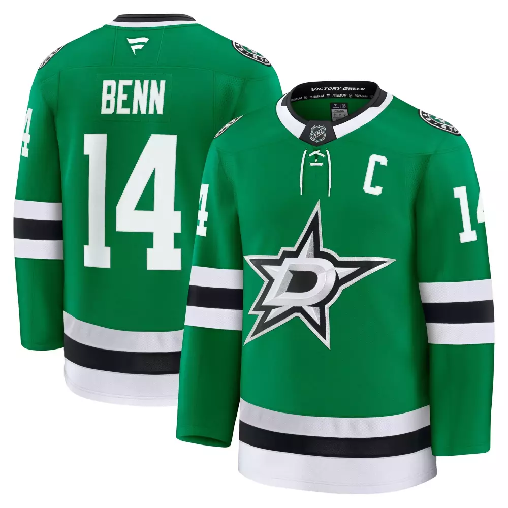 jamie benn dallas stars fanatics alternate premium jersey black 1
