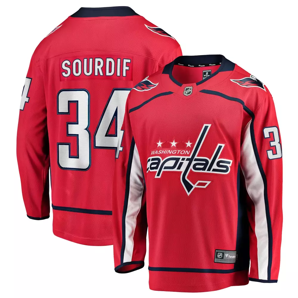 justin sourdif washington capitals fanatics home breakaway jersey red