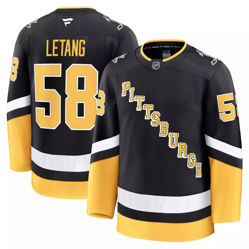 kris letang pittsburgh penguins fanatics alternate premium jersey black
