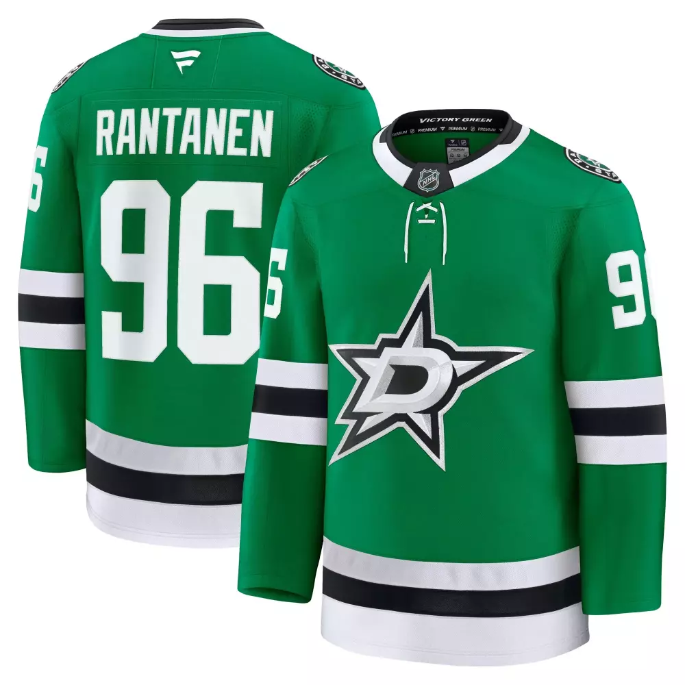 mikko rantanen dallas stars fanatics home premium jersey kelly green