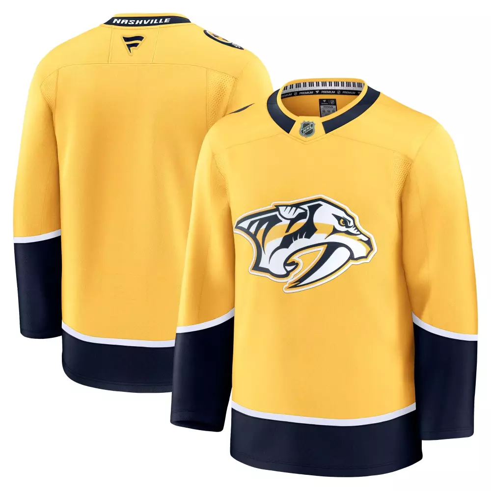 nashville predators fanatics home premium jersey yellow