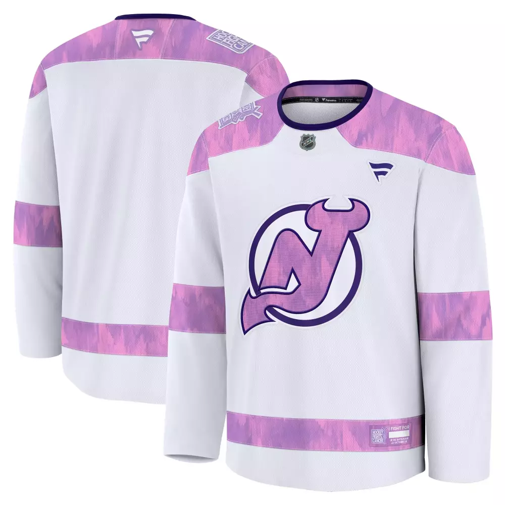 new jersey devils fanatics 2024 hockey fights cancer practice jersey white