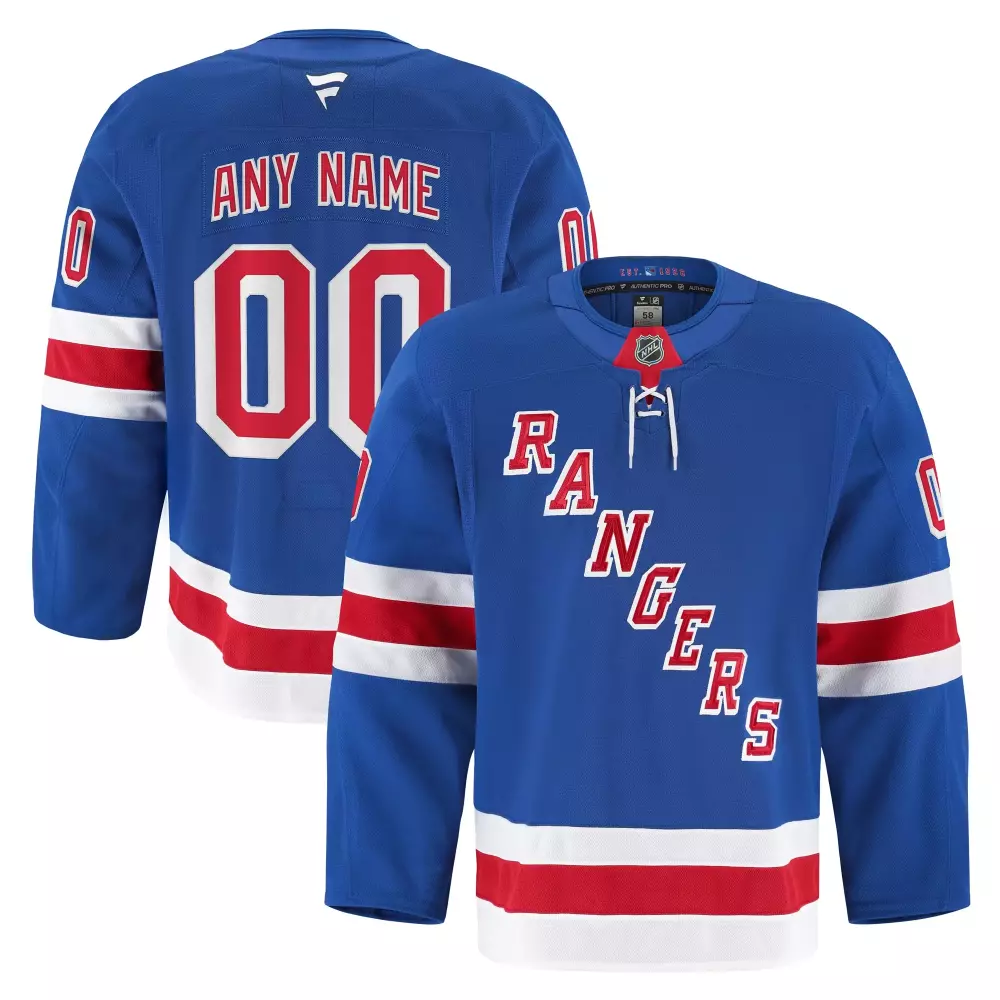 new york rangers fanatics centennial premium custom jersey blue 1