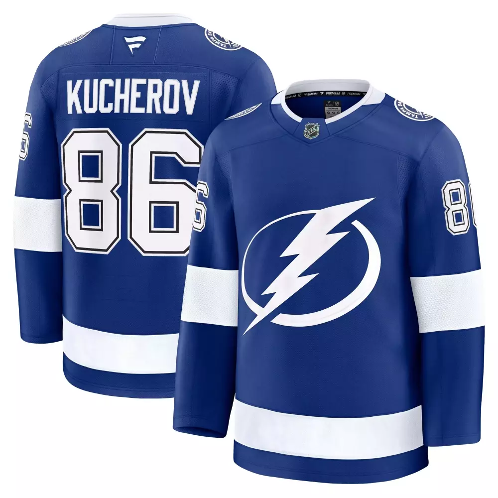 nikita kucherov tampa bay lightning fanatics home premium jersey blue