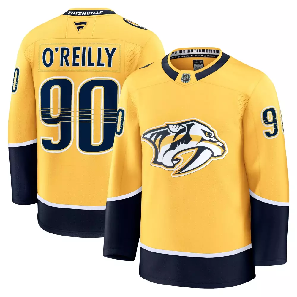 ryan o reilly nashville predators fanatics home premium jersey yellow