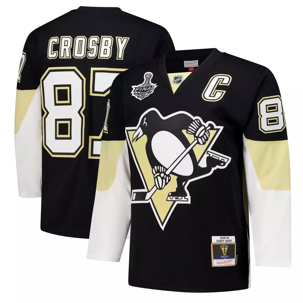 pittsburgh penguins fanatics home premium jersey black 1
