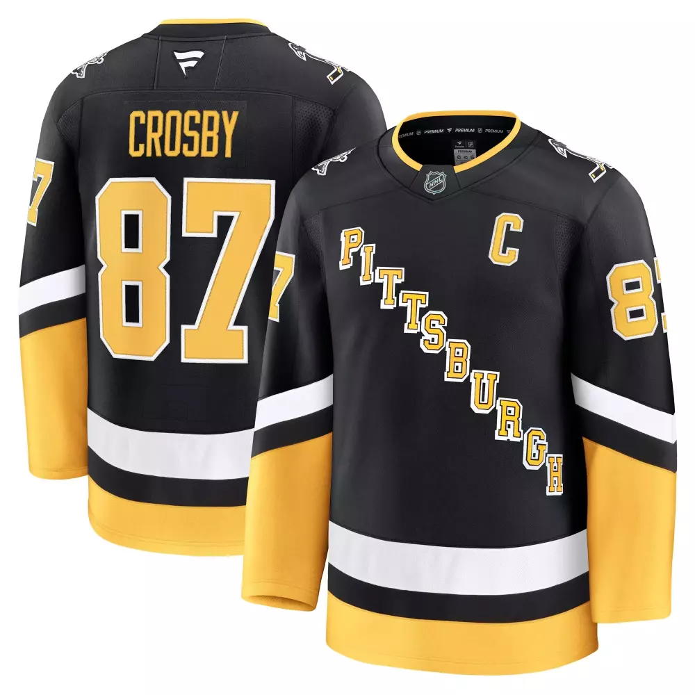 pittsburgh penguins fanatics home premium jersey black 1