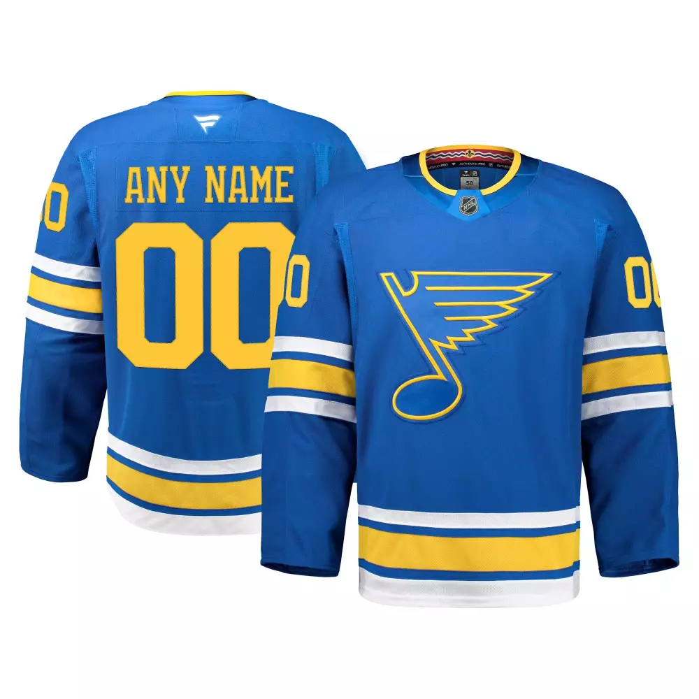 st louis blues fanatics away authentic pro custom jersey white 1