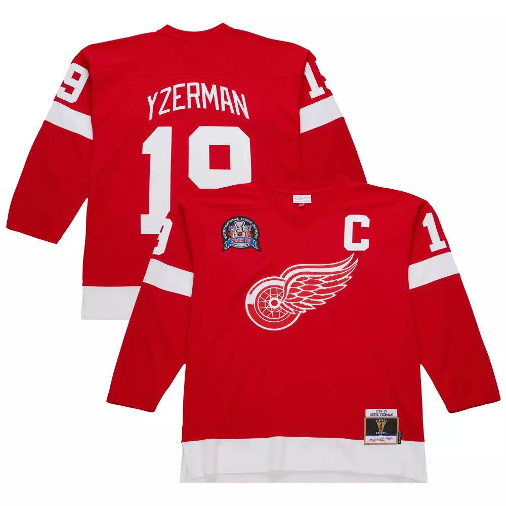 steve yzerman detroit red wings 1996 97 power play jersey scarlet