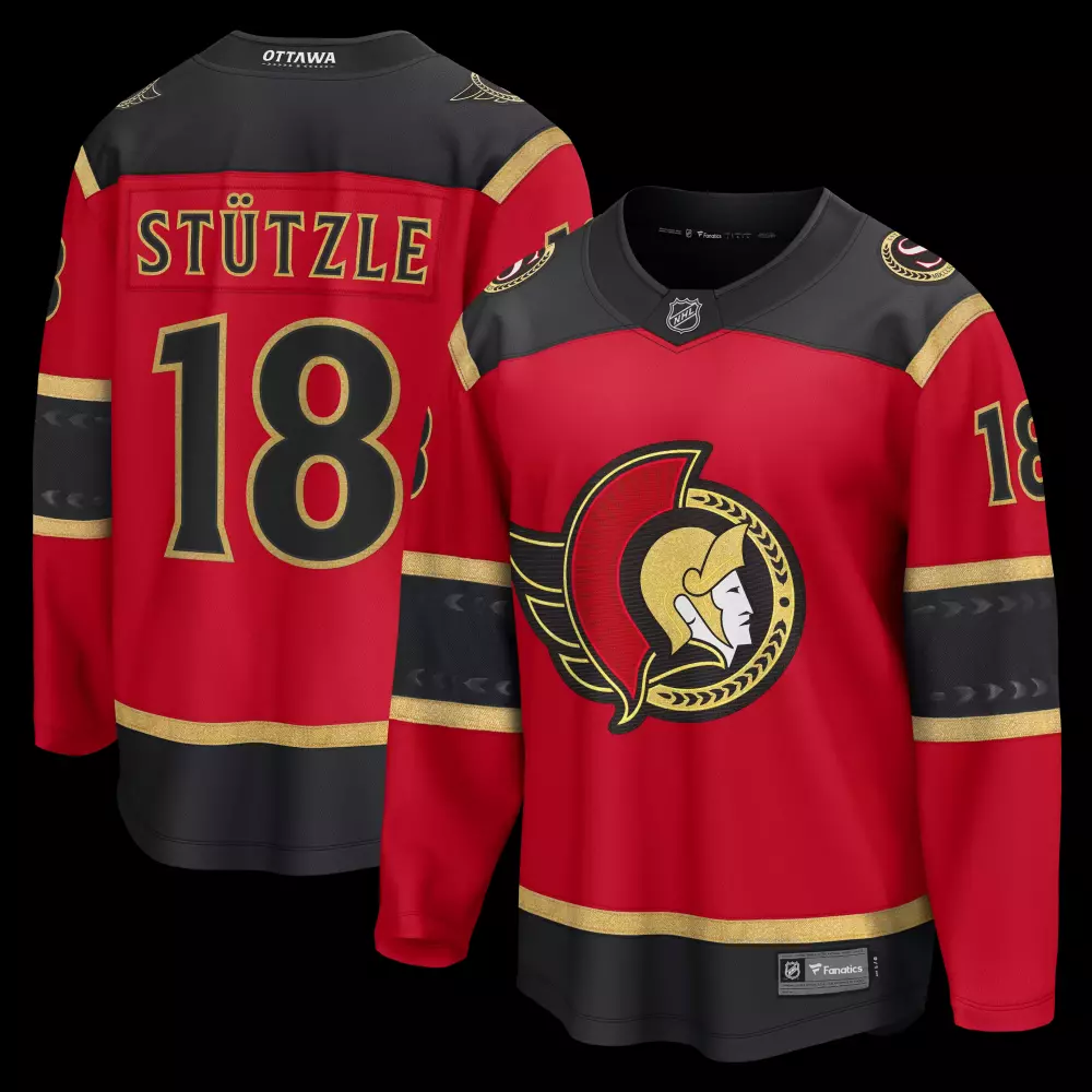 tim stutzle ottawa senators fanatics alternate breakaway jersey red