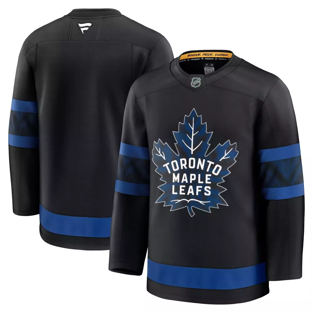 toronto maple leafs fanatics alternate premium jersey black