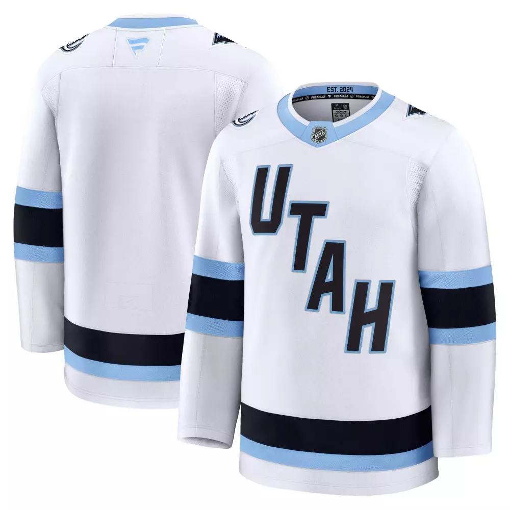 utah mammoth fanatics away premium custom jersey white 1
