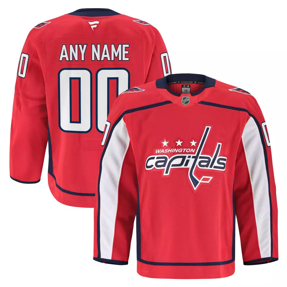 washington capitals fanatics home authentic pro custom jersey red