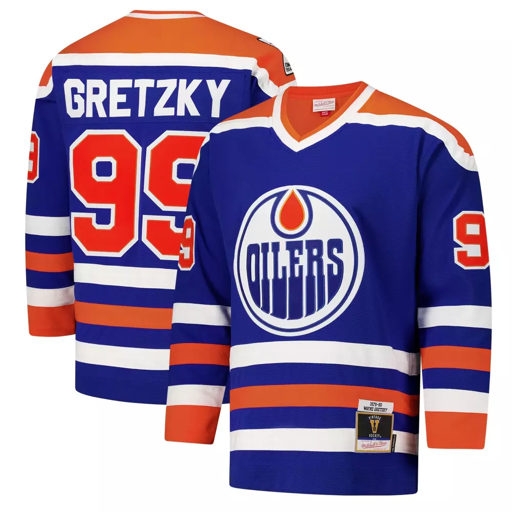 wayne gretzky edmonton oilers 1979 80 power play jersey royal